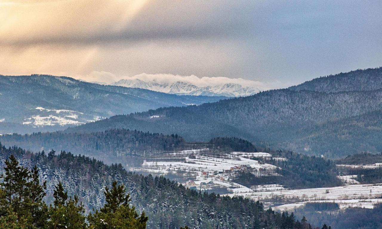Sloneczny Chelm - Apartamenty W Gorach, Prywatna Sauna Jacuzzi Balia W Cenie, Spa, Grill, Stok Narciarski Myslenice, Sciezki Rowerowe, Rzeka Raba, Widok Na Tatry Eksteriør bilde
